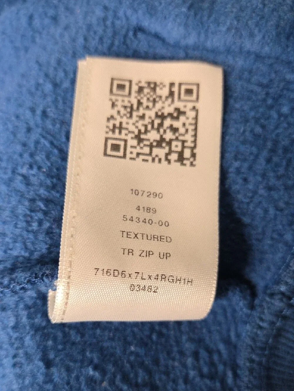 True Religion Royal Blue Full-Zip Hoodie with Red Logo Mens Medium